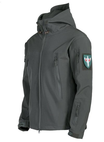 Buy 3-in-1 Men's Outdoor Soft Shell Plus Fleece Windproof Jacket With Detachable Lining Autumn Clothing in UAE
