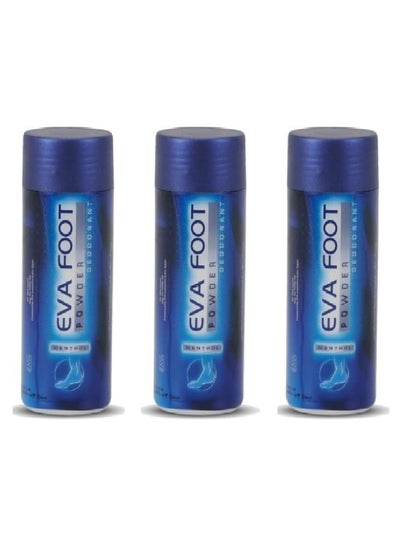 Buy 3 pieces of Foot Powder Deodorant With Menthol 3*50grams in Saudi Arabia