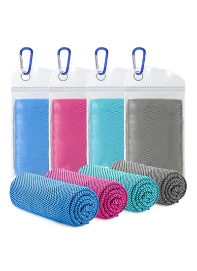 اشتري Instant Cooling Towel - Stay Refreshed During Sports, Yoga, Golf, Gym, and More! Snap Cooling Towel for Neck, Workout - Large Size: 40”x 12” في السعودية