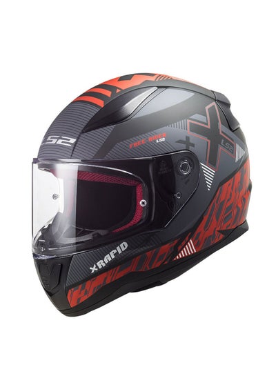 اشتري LS2 HELMET FF353 RAPID Full Face Racing Helmet - Size XL - Color Xtreet Matt Black Red في مصر