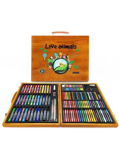 اشتري 150-Piece Deluxe Art Set, Drawing Painting Coloring Kit with water color pens,Crayons,oil pastels, Pencils, Watercolors, Arts and Crafts Gift Case for Kids Girls Boys في السعودية