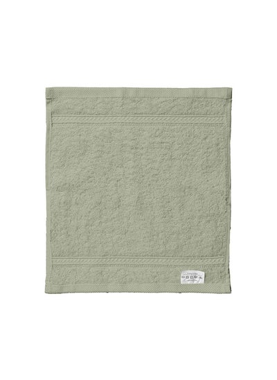 Buy DEYARCO Princess Terry 100% Cotton 480 GSM Face Towel, Super Soft Quick Dry Highly Absorbent Dobby Border Ring Spun, Size: 30 x 30cm,Sage Green in UAE