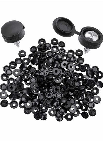 Buy Fold Over Screw Snap Covers, Hinged Screw Cover Caps, Plastic Screw Caps Fold Screw Snap Covers Washer Flip Tops - 100 Pcs in UAE