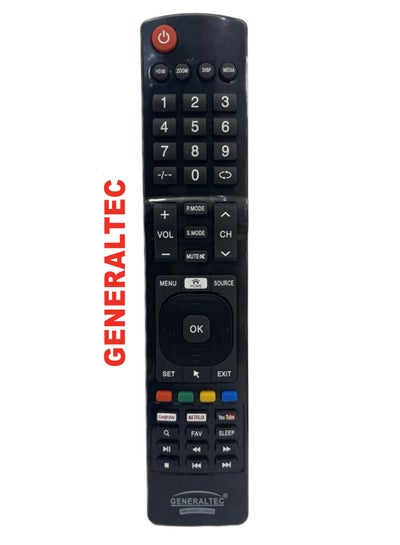 Buy GENERALTEC REMOTE CONTROL FOR SMART TV WITH FULLY WORKING YOU TUBE AND NETFLIX BUTTONS in UAE