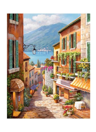 Buy Painting By Numbers for Kids Adults Canvas DIY Oil Kit with Brushes and Acrylic Pigment Home Decoration 40X50Cm Italy Street View Town in Saudi Arabia