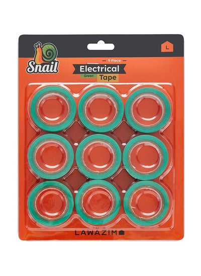 Buy Snail 9-Piece Electrical Tape - Green in Saudi Arabia