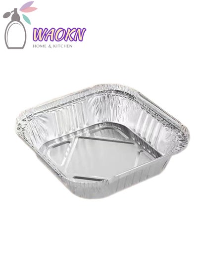 Buy 30-Pieces Disposable Aluminum Foil Baking Pan Cake Pan Cake Tray for Oven Baking Cooking Air Fryer Liners Oil-proof Water-proof Food Grade Aluminum Foil For Baking Frying Grilling Roasting Microwave in Saudi Arabia