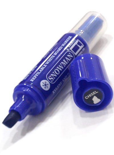 اشتري Blue whiteboard pen with chisel tip + spare parts في مصر