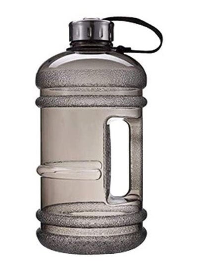 اشتري زجاجة ماء رياضية خارجية HM SPORTS | زجاجة ماء نصف جالون خالية من BPA | حاوية الشراب بمقبض | زجاجة لياقة تجريب | 2.2 لتر | أسود في الامارات