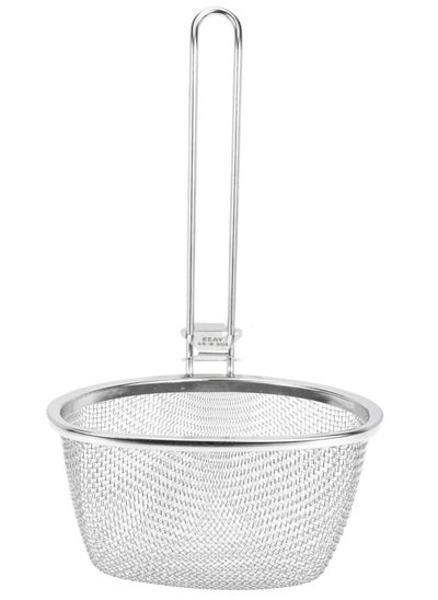 اشتري Stainless Steel Fine Mesh Spider Strainer Kitchen Sieve with Hanging Handle for Pasta Noodles Dumplings, Ramen في السعودية