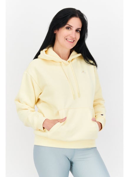 Buy Women Sportswear Fit Hooded Training Sweatshirt, Yellow in UAE