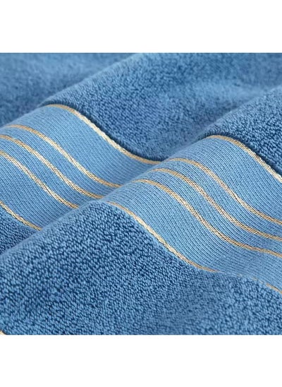 Buy 1pc - Luxury Soft 100% Cotton 400 GSM Bath Towels for Beach, Spa, Hotel, Bathroom 70 x 140cm (Lake Blue) in UAE