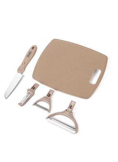 Buy Multi functional Peeler Set Beige in Saudi Arabia