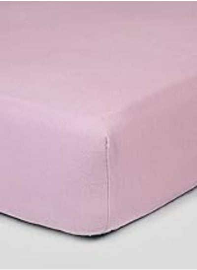 Buy Matalan Brushed Cotton Fitted Bed Sheet, Single, Pink in Egypt