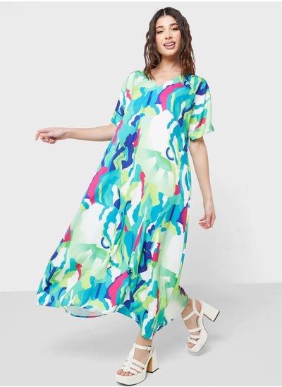 Buy Abstract Print Dress in UAE