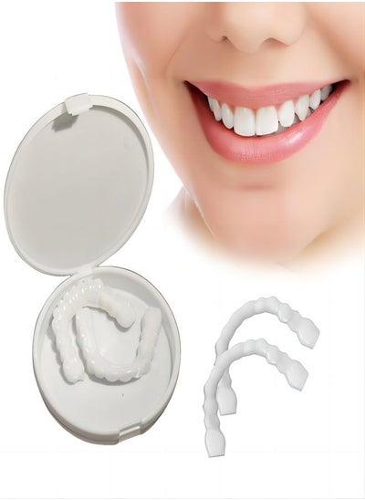 Buy Teeth Veneers Anti-true Braces Snap On Smile Teeth Whitening Denture Teeth Comfortable Veneer Cover Teeth in Saudi Arabia