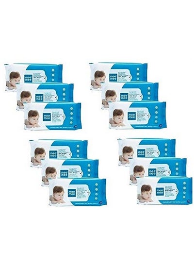 Buy Caring Baby Wet Wipes Lemon Fragrance (72 Pieces) (Pack Of 12) in UAE