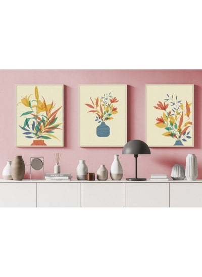 Buy Canvas Wall Art, Abstract Framed Portrait of modern floral posters in Egypt