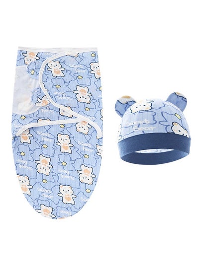 Buy ORiTi 2-Piece Baby Soft SWaddling With Hat Set in UAE