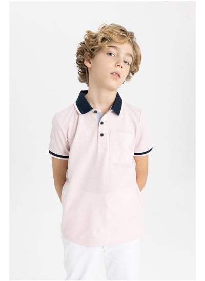 اشتري Boy Regular Fit Polo Neck Knitted Short Sleeve Polo T-Shirt في مصر