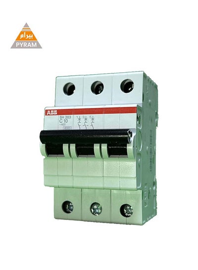 Buy Miniature Circuit Breaker 10 Ampere SH203 C 10 6KA 3 PHASE in Egypt
