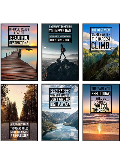 Buy Inspirational Wall Art Motivational Posters Wall Art for Office Motivational Posters For Office Inspirational Posters Inspirational Poster for Classroom Decor Wall Art Set of 6 11x17 in. in UAE