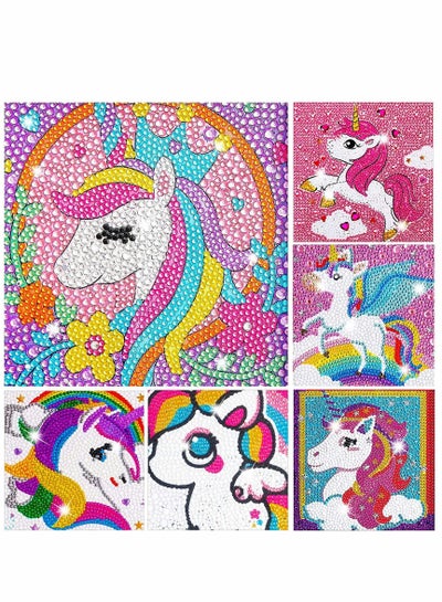 15 Pcs Unicorn Diamond Art Kits for Kids, Gem Diamond Painting Kits DIY  Keychain, Craft Kits