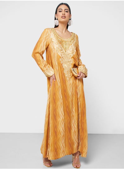 اشتري Tiered Printed Jalabiya في الامارات