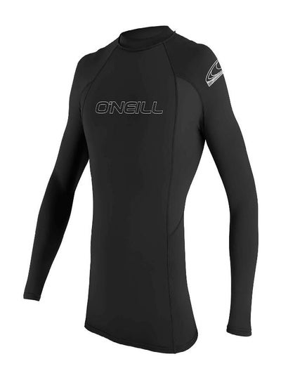 اشتري O'Neill Wetsuits Men's Basic Skins UPF 50+ Long Sleeve Rash Guard, Black, 2XL في الامارات