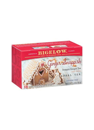 اشتري Bigelow Tea Ginger Snappish Herbal Tea, Caffeine Free, 18 Count (Pack of 6), 108 Total Tea Bags في الامارات