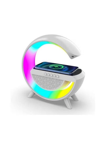 Buy Multifunctional Ambient Light Phone Wireless Charging Bedside Night Light Multi-Mode Play Bluetooth Speaker in UAE