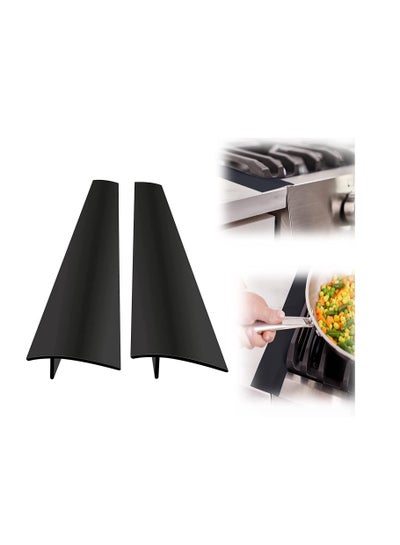 Buy Silicone Stove Gap Covers Heat Resistant Flexible Stovetop Filler Between Counters and Cooktops Seamless Hidden Oven Side Guard Prevents Counterspace Mess 21 Inch Black 2 Pack in Saudi Arabia