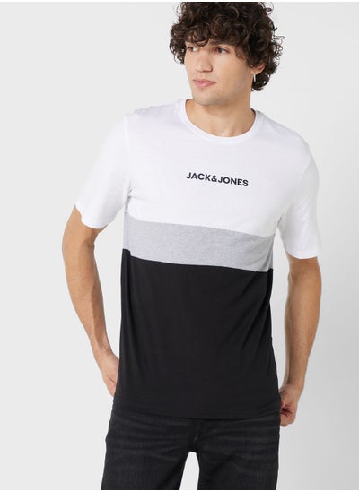 Buy Color Block Crew Neck T-Shirt in UAE