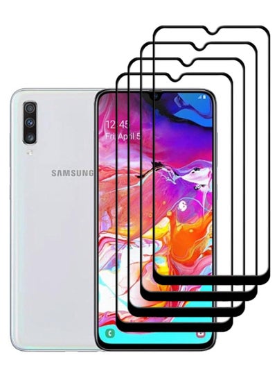 اشتري 4 Pieces Antistatic ESD Dustproof Premium Quality High Definition Tempered Glass Screen Protector Designed For Samsung Galaxy A70 في الامارات