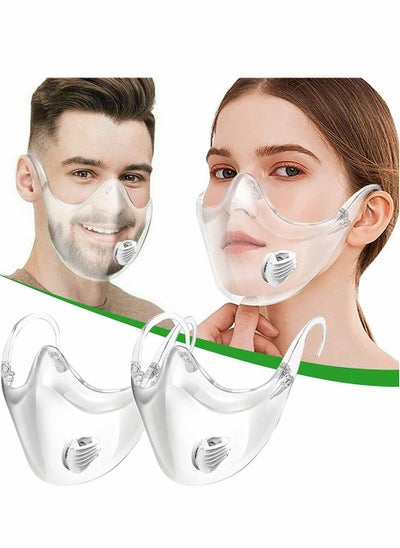 اشتري Reusable 3D Clear Face_Mask, Clear Face Shield with Breathing Valve في الامارات