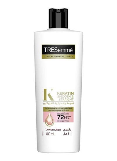 Buy Keratin Smooth and Straight Conditioner with Argan Oil, 72 hours Frizz Control, 400ml in UAE