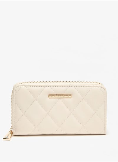 Buy Women Quilted Zip Around Wallet in Saudi Arabia