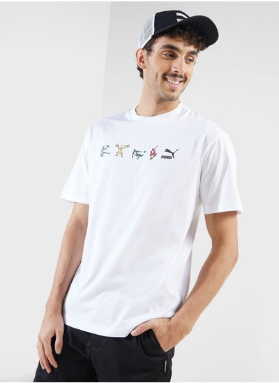 Buy Athletes Graphics T-Shirt in UAE