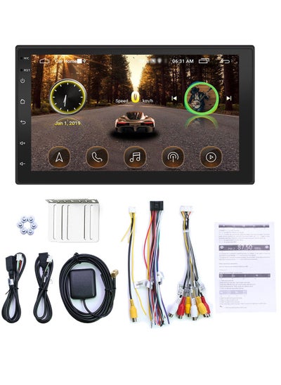 Buy 7 Inch Car MP5 Player Double Din 2 Din Car Stereo BT WiFi Touchscreen Monitor FM Car Radio with GPS Navigation in Saudi Arabia