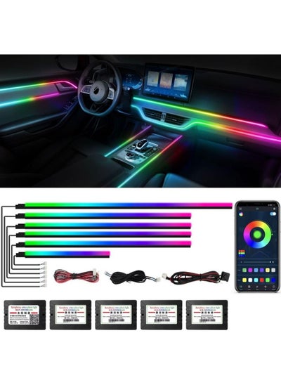 Buy Dreamcolor Acrylic Interior Car Lights, Toby's Car Accessories 6 in 1 Car LED Strip Lights with APP Control in UAE