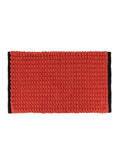 Buy Bi-Color Cotton Bathroom Mat Sienna and Black 45 x 75 cm AA7751124 in Saudi Arabia