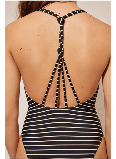 اشتري Striped b&w swimsuit في مصر