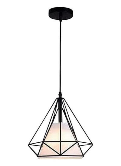 اشتري 1-Light Inudstrial Pendant Light Fixture Modern Black Farmhouse Hanging Lamp Adjustable Height Diamond Shape Ceiling Light for Kitchen Island Dining Room Living Room Bedroom في الامارات