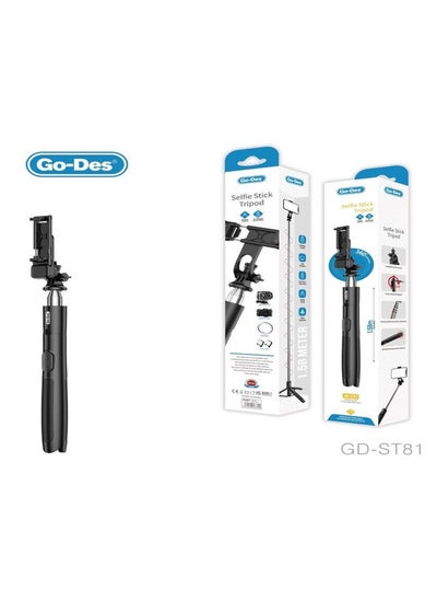 Buy "Wireless Selfie Stick Tripod with Telescopic Stand – Camera & Phone Holder for Outdoor Photography and Selfies" in UAE