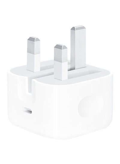 اشتري Triple plug power adapter with USB C port for easy connection and fast charging, 20W white في السعودية