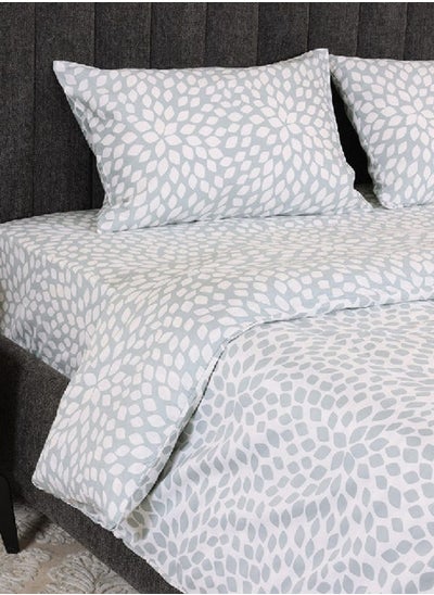 Buy Jade Super King Duvet Cover Set, Grey & White – 260x240 cm, 200 TC in UAE