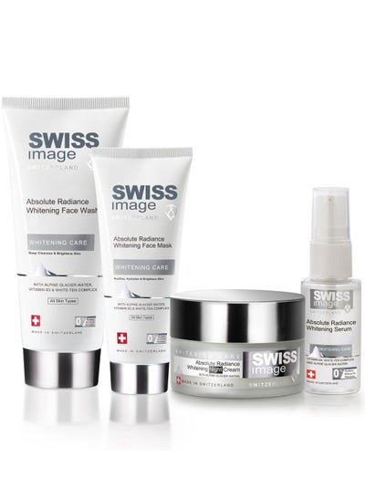 Buy Swiss Image Brightening Skin Care Kit For Radiant & Glowing Skin- Face Wash 200ml, Face Mask 75ml, Serum 30ml & Night Cream 50 ml For All Skin Types, Enriched with Vitamin B3 & White Ten Complex in UAE