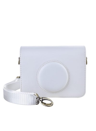 اشتري Case for Fuji Mini EVO,Camera Case Compatible for Fuji Mini EVO Camera with Adjustable Shoulder Strap in Lychee Texture Horizontal Style, White في السعودية