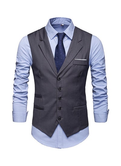 Buy New Fashionable Herringbone Patterned Suit Vest in UAE