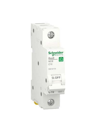 Buy Schneider Electric Miniature circuit breaker (MCB), Resi9, 1P, 10A, C curve, 4500A (IEC/EN 60898-1) in Egypt